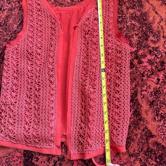 Crochet open back Top or reversible Vest Summer Festival Boho - Picture 8 of 10